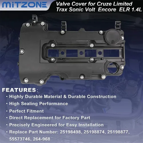 Vista 3 de MITZONE Kit de tapa de válvulas del motor con juntas y pernos compatible con 2011-2020 Chevrolet Chevy Cruze Sonic Volt Trax Buick Encore Cadillac