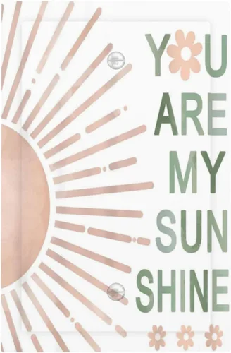 Vista 49 de Cubiertas de Placas de Pared Dúplex Individual con Sol Minimalista Moderno de Palabras Inspiradoras Abstractas Boho, Cubierta de Interruptor de Luz