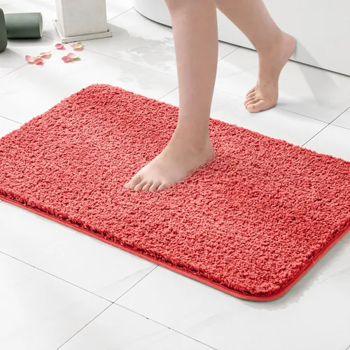 Vista 72 de MIULEE Alfombras de baño negras, suaves y pequeñas, absorbentes, antideslizantes, de secado rápido, esponjosas, para baño, bañera y duchas, lavables