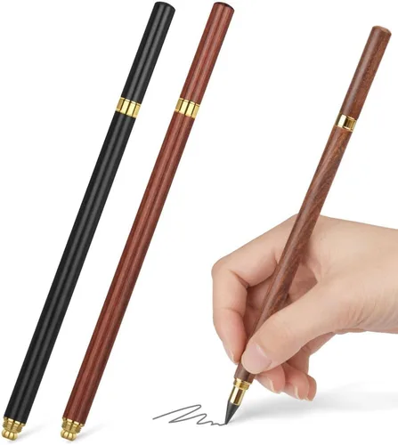 Vista 10 de HOTUT Lápiz infinito, 10 lápices sin tinta Forever con 10 puntas reemplazables y borradores adicionales, lápices sin afilar para estudiantes para 10