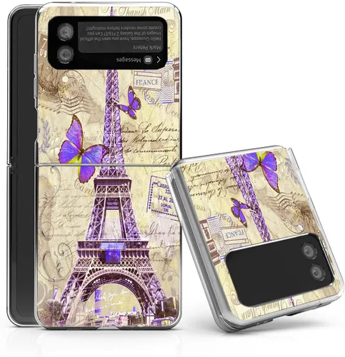Vista 20 de Bcov - Funda rígida para Samsung Galaxy Z Flip 3 5G, diseño de gato negro, funda protectora sólida a prueba de rayones y resistente a los golpes