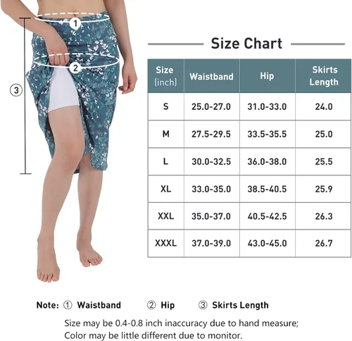 Vista 6 de Falda pantalón para mujer, modesta hasta la rodilla, atlética, midi, activa, para correr