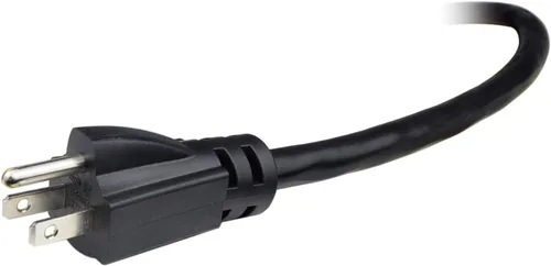 Vista 5 de Cable de fuente de alimentación de 3 clavijas de calibre 12 de 3 pies, cable de coleta de 110 V, 115 V, 120 V, repuesto resistente, macho a macho