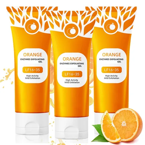Vista 8 de Gel exfoliante naranja para cara y cuerpo, gel exfoliante de naranja, exfoliante exfoliante de limpieza, exfoliante facial hidratante de limpieza