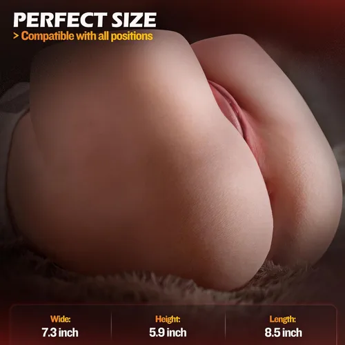Vista 4 de BIG SHOCKED Muñeca sexual realista de 10 libras, juguete sexual masculino súper realista, con vagina texturizada y canales anales, masturbador
