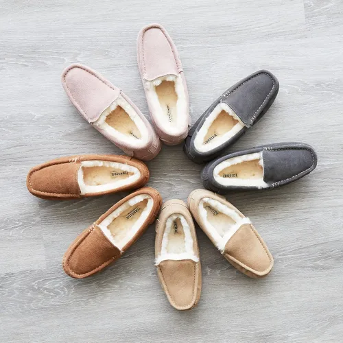 Vista 7 de Dearfoams Fireside - Mocasines de oveja para mujer