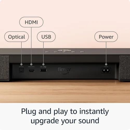 Vista 6 de La Barra de sonido Amazon Fire TV Plus con subwoofer (modelo más reciente), canal 3.1, Dolby Atmos, DTS:X y diálogos nítidos