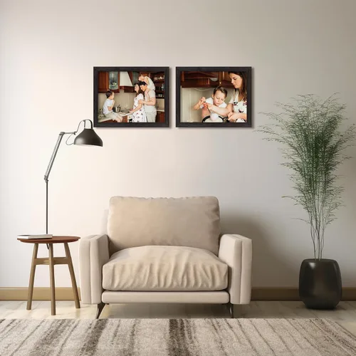 Vista 3 de Marco de fotos de 8.5 x 11 pulgadas con soporte de caballete/ganchos de anillo en D para certificados e imágenes de 8.5 x 11, exhibición