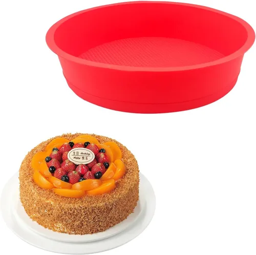 Vista 10 de 3 moldes de silicona en forma de corazón, moldes antiadherentes de silicona para tartas de 3 capas para hornear, moldes para tartas de queso