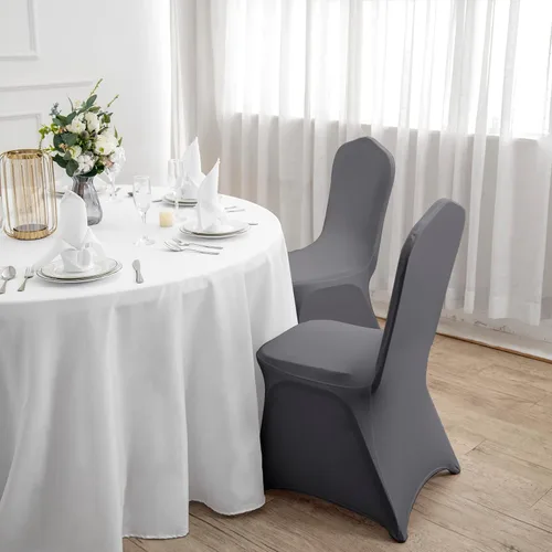 Vista 19 de Funda de elastano para silla, 12 unidades, fundas para silla, fundas para sillas de sala de estar, funda extraíble lavable y elástica para silla