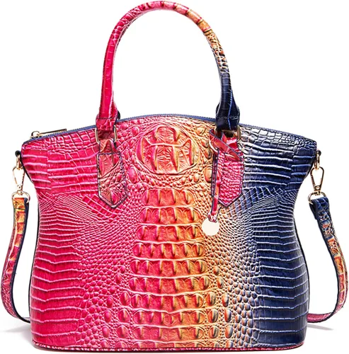 Vista 26 de Makcr Joacbv Bolso Satchel para Mujer Bolso Bandolera Largo Elegante Bolso Tote Asa Superior Cuero Vegano Bolsos de Mano para Damas Patrón en Relieve