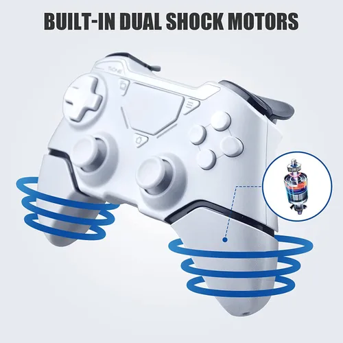 Vista 4 de Wireless Controller for PS-4,Wireless Game Controller for PS-4ProSlim Console, with Dual Vibration6-Axis Gyro SensorAudio Function compatible for PC