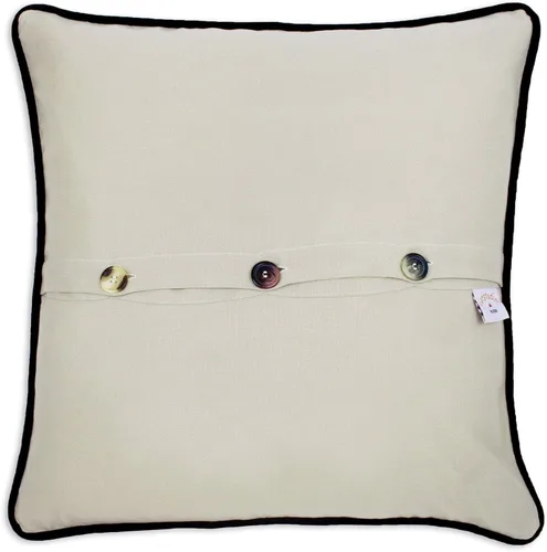 Vista 2 de Catstudio Portland (Oregon) - Almohada decorativa bordada