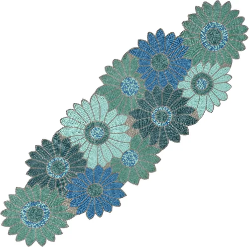 Vista 19 de Camino de mesa con cuentas de 36 pulgadas de diseño elegante infinito - Decoración de mesa para bodas, fiestas, días festivos, regalos y uso diario