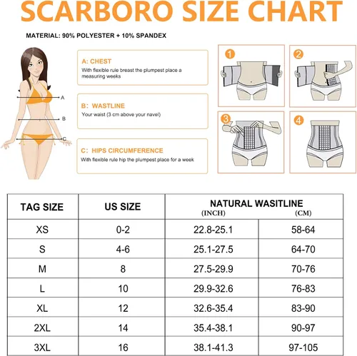 Vista 2 de SCARBORO Entrenador de cintura con corsé debajo del busto para mujer adelgazante control de abdomen fajas moldeador de cuerpo