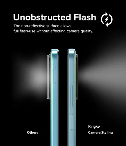 Vista 5 de Ringke Estilo de cámara compatible con Redmi Note 11, protector de borde de lente de cámara trasera, marco de aluminio resistente, cubierta adhesiva