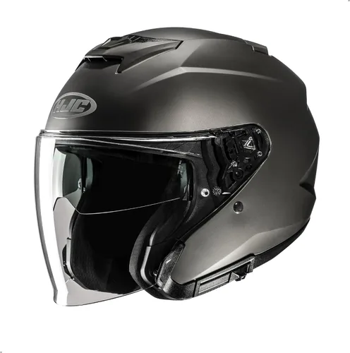 Vista 6 de HJC i31 Casco de motocicleta sólido de cara abierta, aprobado por DOT (negro, XS)