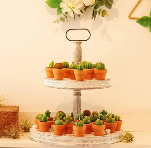 Vista 5 de 12 piezas de velas Cactus Candelita para ducha nupcial, regalos de fiesta mexicana boho, velas suculentas en miniatura, candelita para baby shower