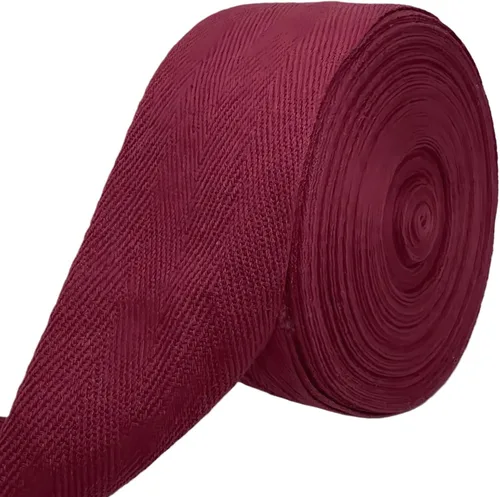 Vista 21 de Cinta de sarga de algodón natural de 2 pulgadas para coser, Home Deco -30 yardas de cinta de sarga duradera en espiga - Cinta de encuadernación
