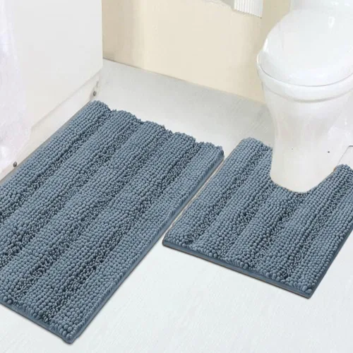 Vista 43 de Turquoize Alfombra de baño de chenilla de lujo para baño, extra absorbente, alfombra de ducha de microfibra antideslizante para baño, alfombra Aqua