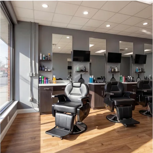 Vista 2 de Artist hand Silla de peluquería hidráulica, sillas de estilo de 21 pulgadas de ancho para salón con capacidad de 450 libras, silla reclinada de Negro