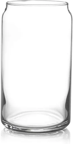 Vista 3 de BEWAVE Vaso para beber, vasos con forma de lata de 16 onzas, vasos de café helado, vaso de cerveza, para whisky, refrescos, té, jugo, regalo