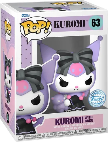 Vista 2 de POP Figura de vinilo Sanrio Funko Kuromi with Baku
