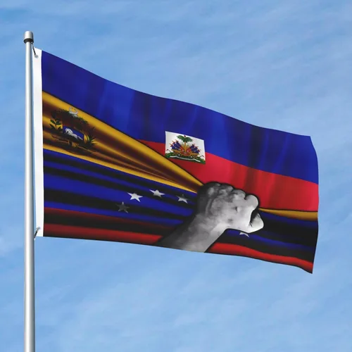 Vista 13 de Bandera de Costa Rica y República Dominicana de 2 x 3 pies, bandera para exteriores, bandera de doble cara, bandera de jardín, bandera de bienvenida