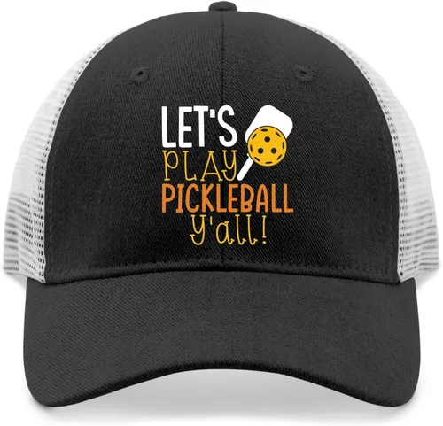 Vista 9 de devor Baseball Cap Let's Play Pickleball Y'all Dad Hats, Graphic Dad Hats for Men