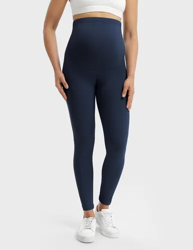 Vista 2 de Buttergene Leggings de maternidad para mujer sobre el vientre, pantalones de entrenamiento de maternidad, leggings de yoga para embarazo