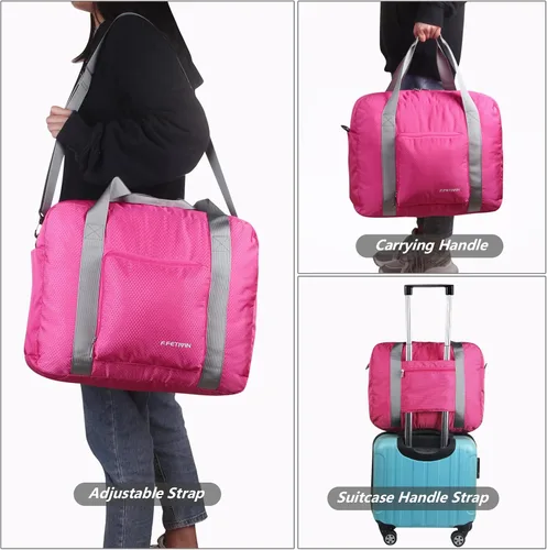 Vista 5 de F.FETIVIN Bolsa de viaje para artículos personales de 18 x 14 x 8 pulgadas para Spirit Airlines, bolsa de lona ligera impermeable para gimnasio
