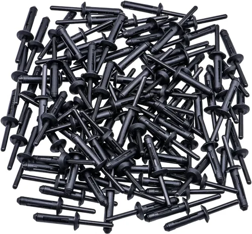 Vista 2 de Rexka 100 piezas de guardabarros para puerta de parachoques de plástico para remaches de 1/4 agujeros compatibles con Chrysler 6506007AA 07-20 Jeep