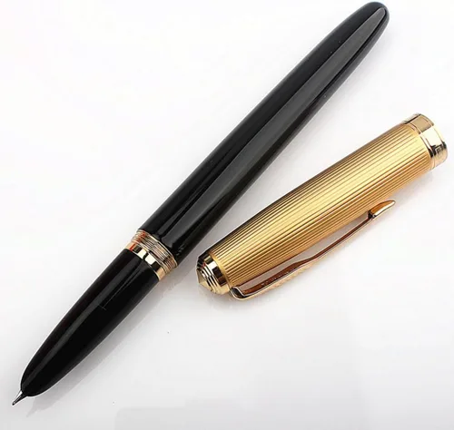 Vista 3 de Jinhao 85 Pluma Estilográfica Punta Extra Fina 0.015 in (Negro)