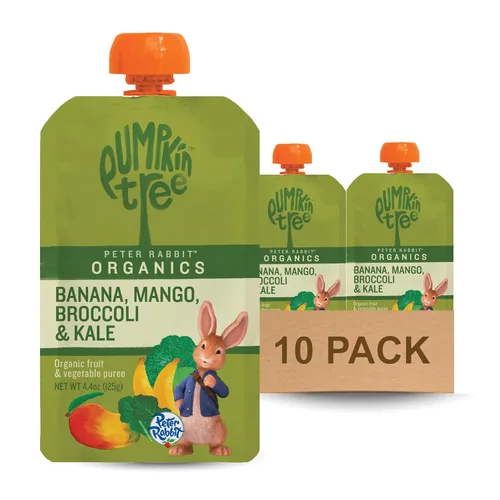 Vista 14 de Pumpkin Tree Peter Rabbit Organics, aperitivo de fruta 100% puro orgánico de manzana y uva, 4 onzas (Paquete de 10)