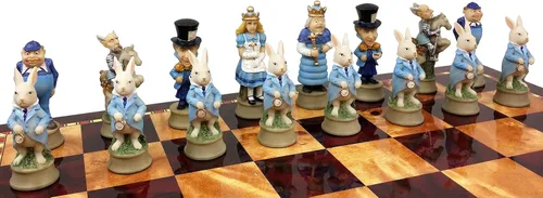Vista 6 de Alicia en el país de las maravillas Fantasy Chess Men Set - NO Board