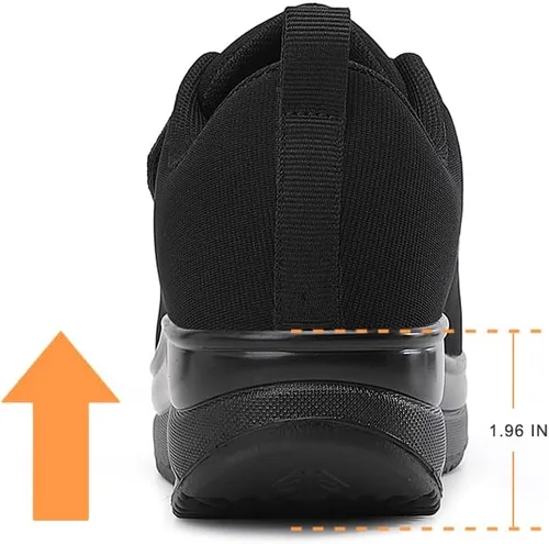 Vista 7 de Velcro Platform Sneakers for Women Comfortable Wedge Rocker Bottom Walking Shoes Supportive Extra Wide Width 2 Inch Thick Sole Adjustable Closure