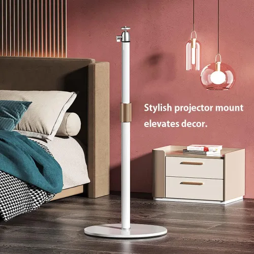 Vista 3 de HVAYING Pico - Soporte para proyector con base de metal estable, extensión flexible y ajuste de ángulo, gestión de cables, interfaz de 1/4