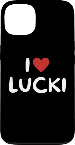 Vista 11 de Funda con corazón rojo para iPhone 16 I Love Lucki