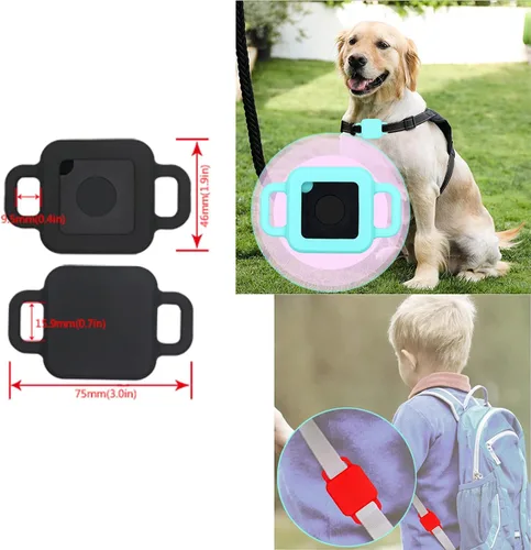 Vista 2 de Soporte para collar de perro compatible con Tile Pro (2020 y 2018), funda de identificación de mascotas para Tile Pro Tracker, accesorio de collar