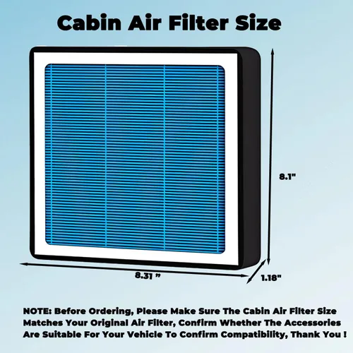 Vista 7 de CF11182 Filtro de aire de cabina con carbón activado para Honda Civic, Clarity, CR-V CRV, CR-Z CRZ, Fit, HR-V HRV, Insight, Odyssey y RDX, TLX