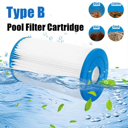 Vista 2 de Cartucho de filtro de piscina tipo B compatible con bomba de filtro in-tex de 2500 GPH para piscinas sobre el suelo, cartucho de filtro de piscina