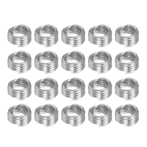 Vista 6 de HARFINGTON 20pcs Insertos de rosca de alambre M3 x 0.5 1D 304 Acero inoxidable helicoidal alambre en espiral roscado manga
