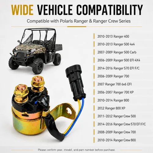 Vista 3 de Relé solenoide de arranque compatible con Polaris Ranger 400 500 570 700 800 RZR 4 XP S 900 Sportsman Hawkeye Trailboss 330 Reemplazar