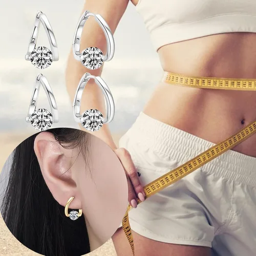 Vista 2 de Aretes linfáticos para mujer en Prime Yoopulse, aretes linfáticos para terapia de linfvidad, aretes de germanio, joyería de drenaje linfático