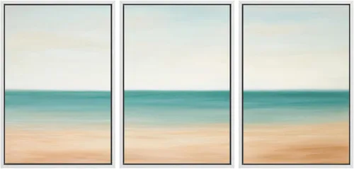 Vista 11 de SIGNWIN Lienzo enmarcado para pared, juego de arte tranquilo con reflejo de lago, acuarela, montaña y agua, ilustraciones modernas, arte abstracto