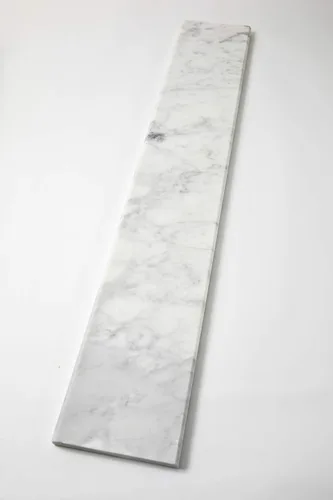 Vista 2 de Mármol blanco Carrara Tamaño 36 "x 4" Dos lados Biselado Pulido Umbral Hermoso Sillas de Piedra Natural
