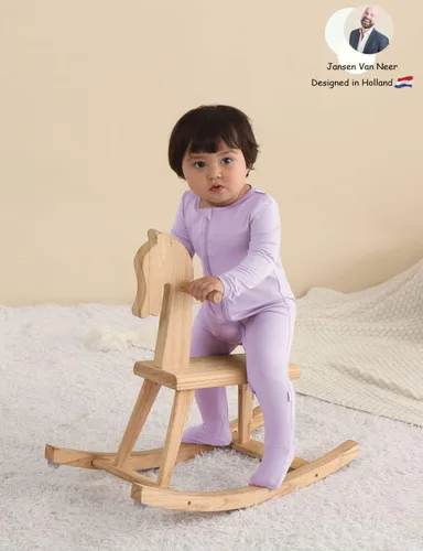 Vista 11 de Jimonda Pijama de bambú para bebé, unisex, para niños y niñas, de una pieza, manga larga, cierre de cremallera de 2 vías, mameluco