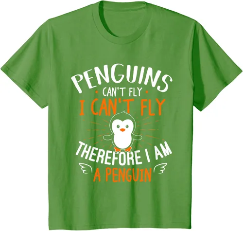 Vista 64 de Penguins Can't Fly Shirt - Camiseta de regalo para amantes de los pingüinos, Azul Azul Marino