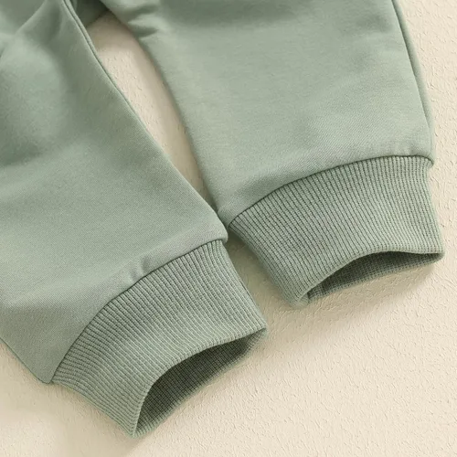 Vista 57 de Conjunto de sudadera de manga larga con cuello redondo y pantalones deportivos para bebés, ropa de invierno para bebé