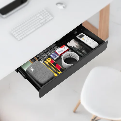 Vista 6 de KHAMAL Cajón Deslizante para Debajo del Escritorio Grande - Cajón para Debajo de la Mesa 17.32" x 9.25", Organizador de Almacenamiento Extraíble